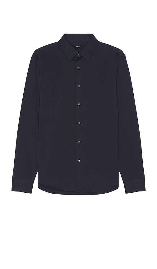Sylvain Structure Knit Shirt in Navy. - size L (also in M, S, XXL/2X) - Theory - Modalova