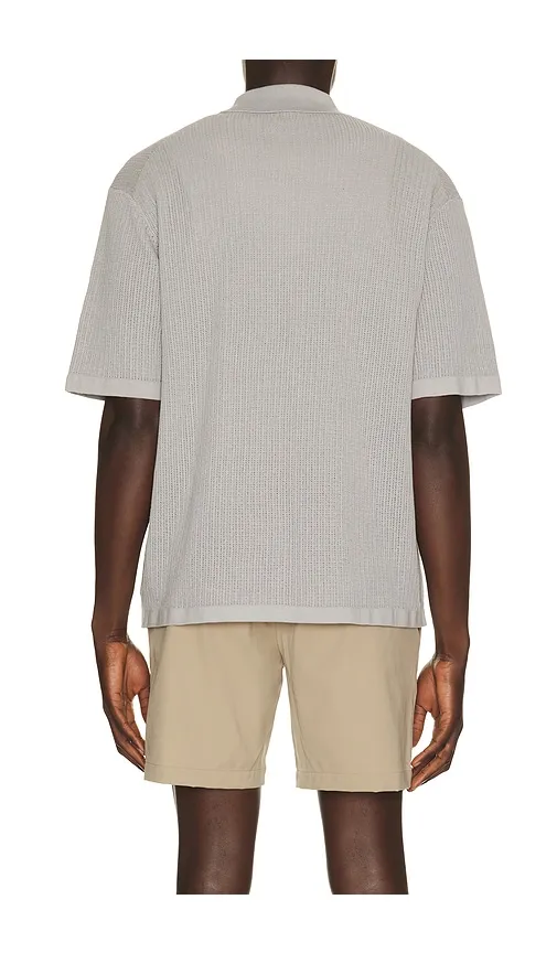 Cotton Mesh Button Down Shirt in Grey. - size S (also in XXL/2X) - Theory - Modalova