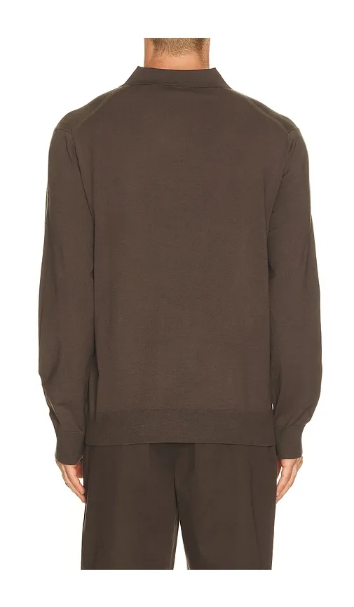 Goris Polo Long Sleeve in Brown. - size L (also in S, XL/1X, XXL/2X) - Theory - Modalova
