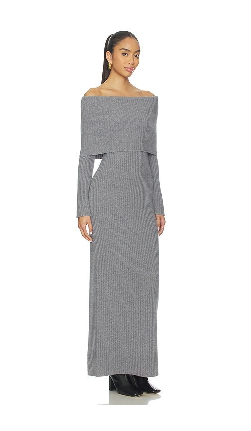 Over The Shoulder Rib Dress in Grey. - size L (also in M, S) - Theory - Modalova