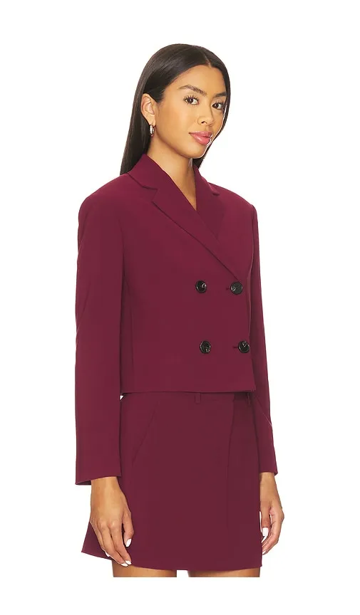 Crop Jacket Admiral in Burgundy. - size 0 (also in 6, 8) - Theory - Modalova
