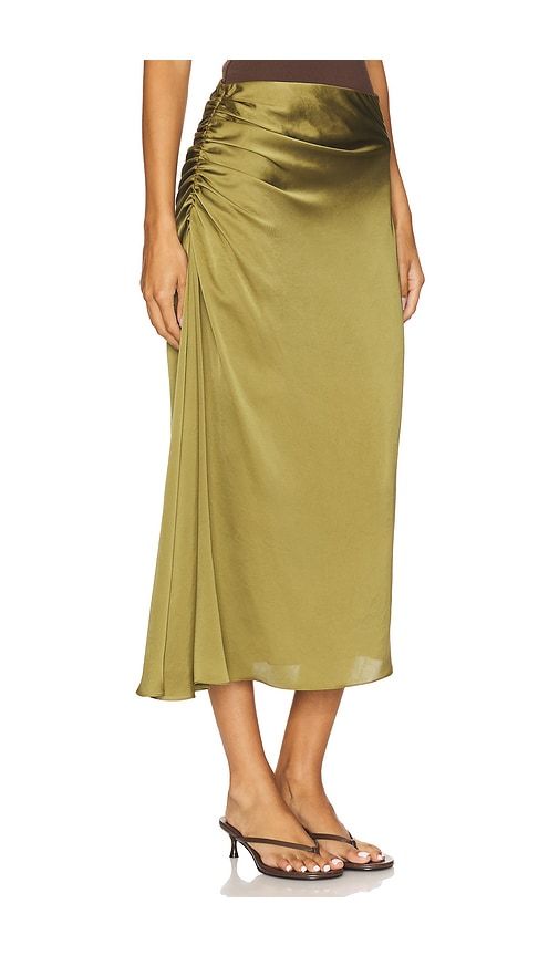 Side Ruched Skirt in Green. - size 0 (also in 00) - Theory - Modalova