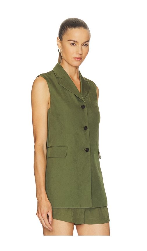 Button Slash Vest in Green. - size 0 (also in 2, 4, 6, 8) - Theory - Modalova