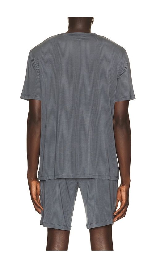Second Skin Luxe Rib Pajama Tee in Grey. - size L (also in M, S) - Tommy John - Modalova