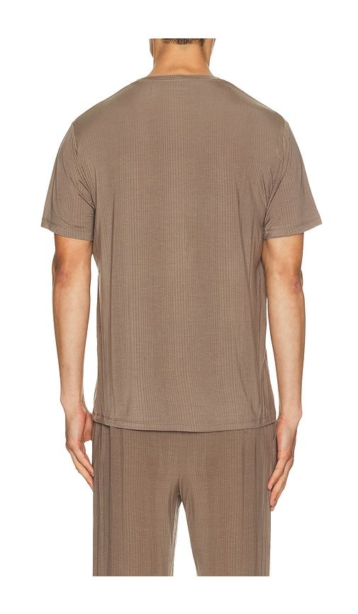 Second Skin Luxe Rib Pajama Tee in Brown. - size L (also in M, S, XL/1X) - Tommy John - Modalova