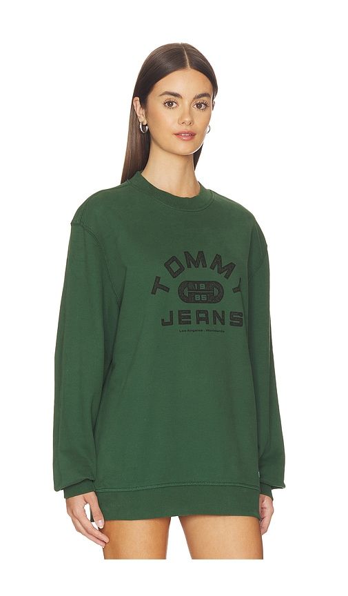 Entry Gym Crew Sweatshirt in Dark Green. - size L (also in M, S) - Tommy Jeans - Modalova