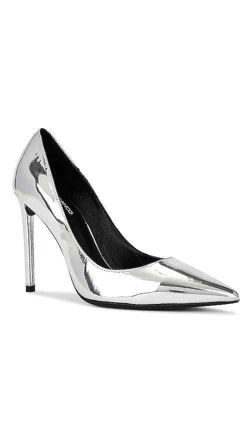 Anja Heel in Metallic Silver. - size 5.5 (also in 6, 6.5, 7, 7.5, 8, 8.5) - Tony Bianco - Modalova