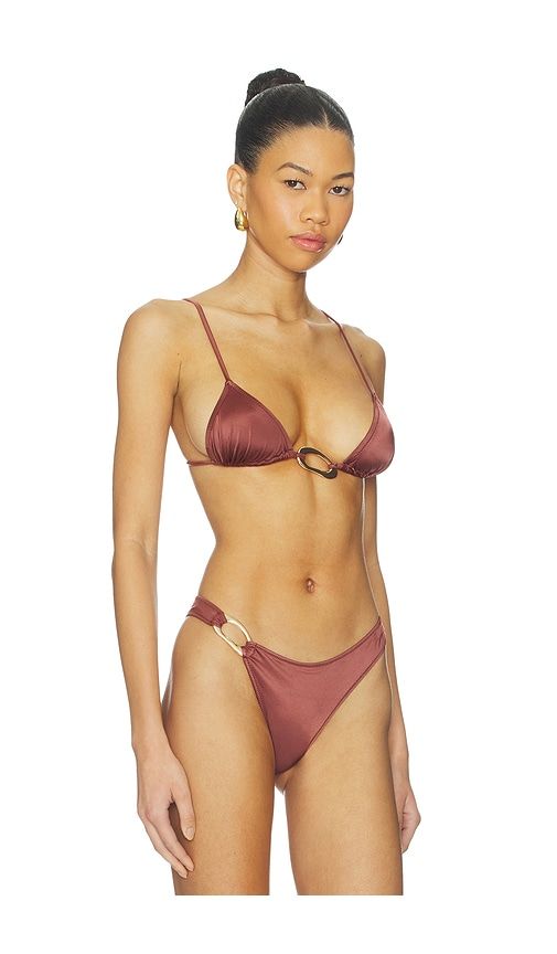 Ona Equator Triangle Bikini Top in Cognac. - size L (also in M, S, XS) - Tropic of C - Modalova