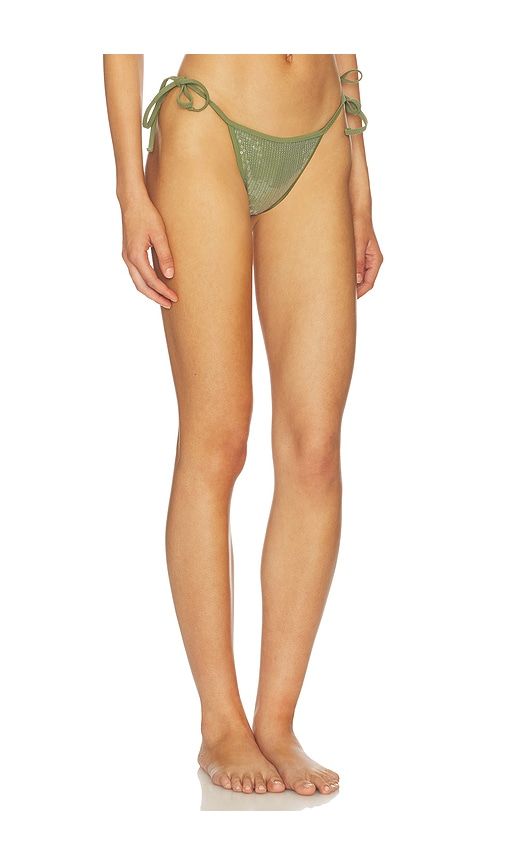 Sequin Praia Bikini Bottom in Green. - size L (also in M, S, XS) - Tropic of C - Modalova