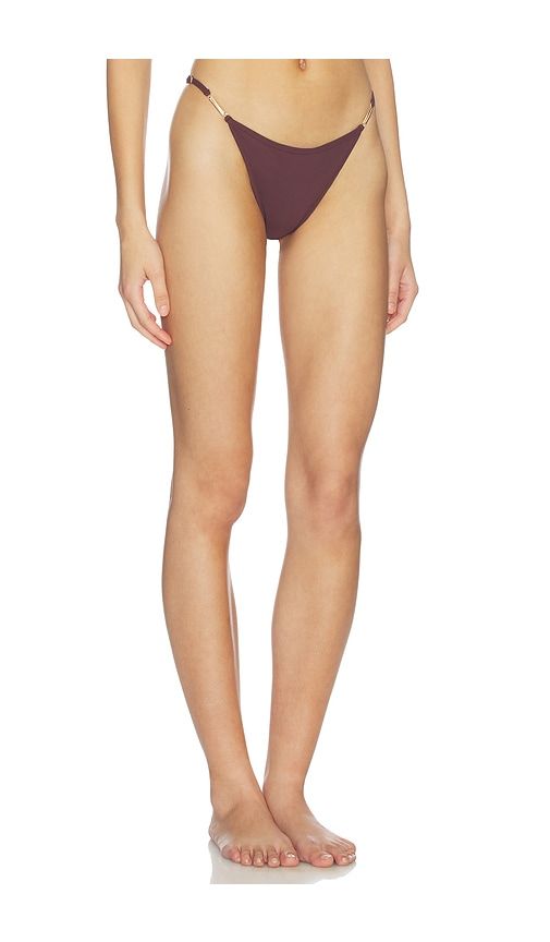 Chain Luna Bikini Bottom in Wine. - size L (also in M, S, XS) - Tropic of C - Modalova