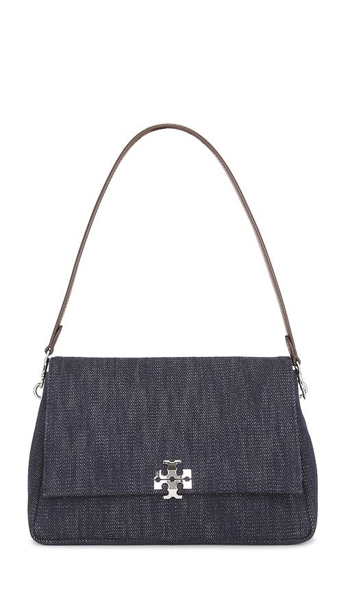 Charlie Denim Shoulder Bag in Navy - Tory Burch - Modalova