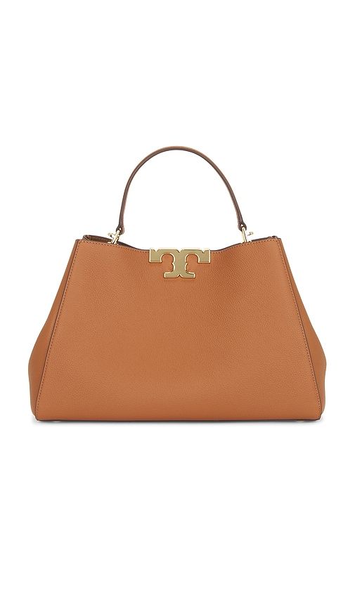 Eleanor Soft Satchel Bag in Tan - Tory Burch - Modalova