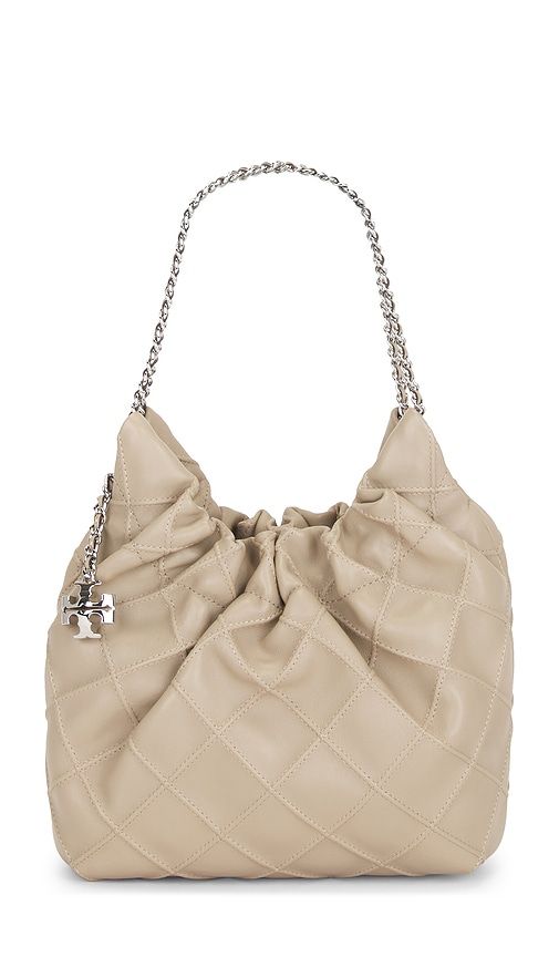 Fleming Mini Hobo Bag in Beige - Tory Burch - Modalova