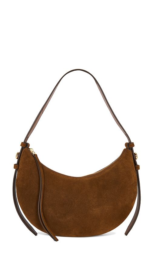 Romy Suede Half Moon Bag in Tan - Tory Burch - Modalova
