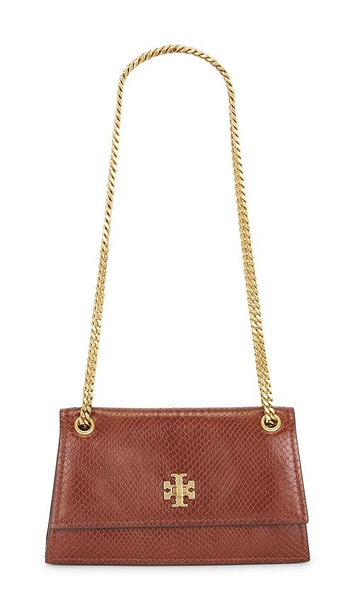 Kira Turnlock Embossed Snake Mini Shoulder Bag in Burgundy - Tory Burch - Modalova