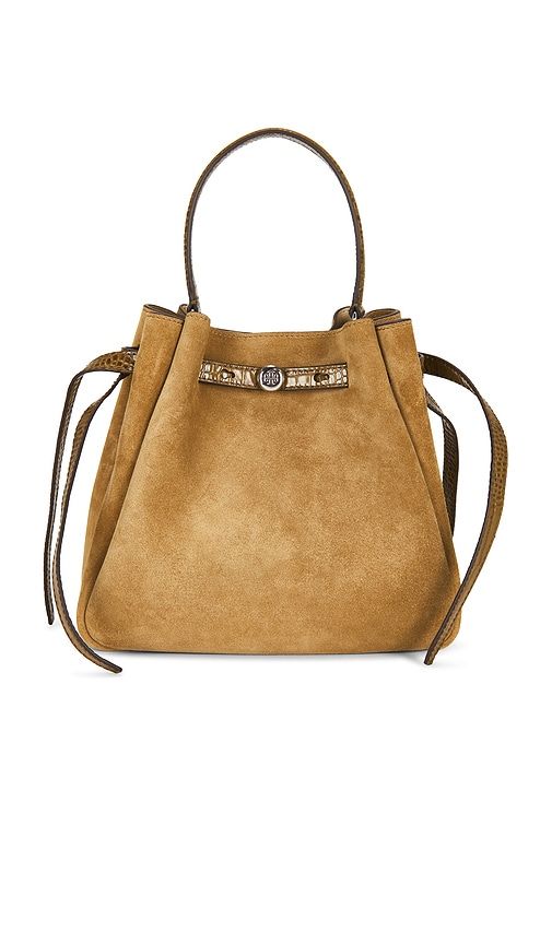Romy Suede Bucket Bag in Yellow - Tory Burch - Modalova