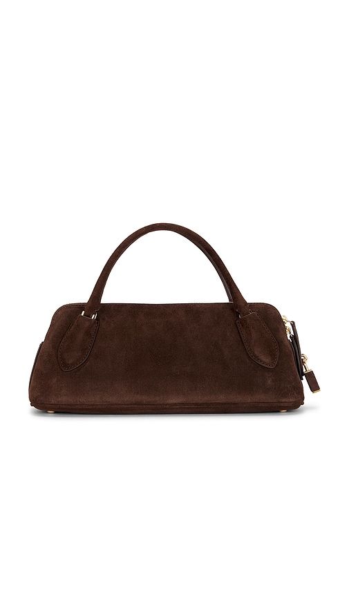 Lock Suede Top Handle Bag in Brown - Tory Burch - Modalova