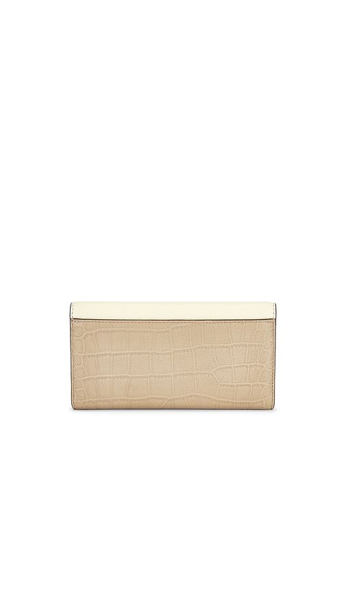 Color Block Envelope Long Wallet in Tan - Tory Burch - Modalova