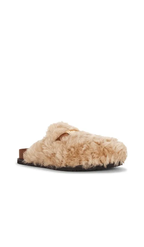 Leelee Shearling Mule in Brown. - size 6 (also in 6.5, 7.5, 8, 8.5, 9, 9.5) - Tory Burch - Modalova