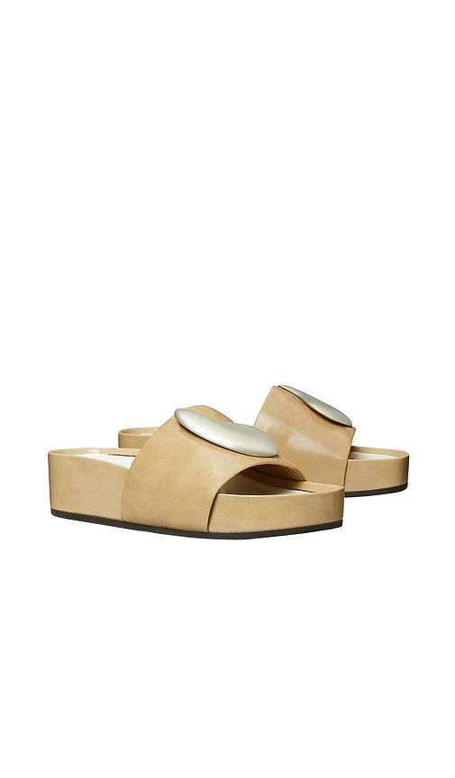 Patos Platform Slide in Brown. - size 10.5 (also in 5.5, 6, 6.5, 7, 8, 9.5) - Tory Burch - Modalova