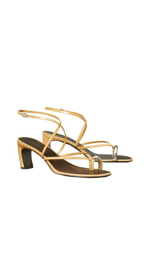 Pierced Strappy Heel Sandal in Beige. - size 5 (also in 7.5, 9.5) - Tory Burch - Modalova