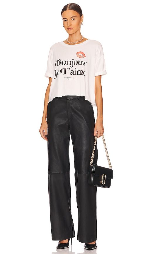 Je T'aime Crop Oversized Tee in . Size L. Also in M, S, XL, XS - The Laundry Room - Modalova