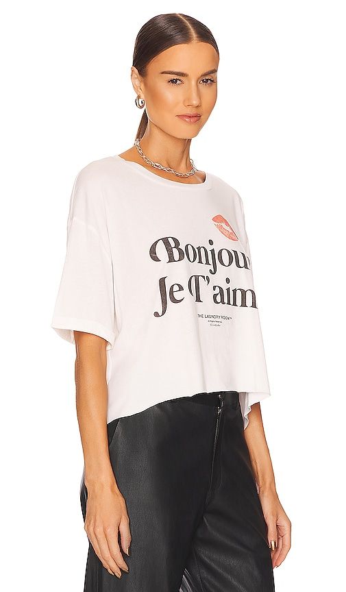 Je T'aime Crop Oversized Tee in . - size L (also in M, S, XL, XS) - The Laundry Room - Modalova