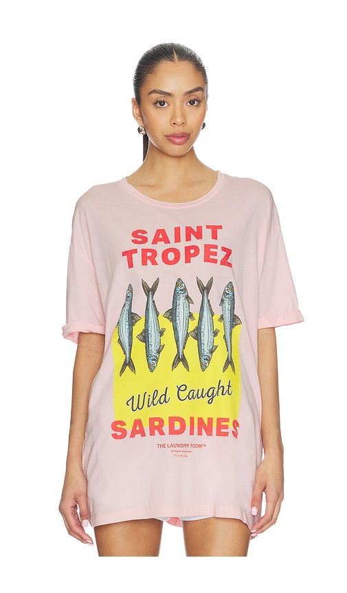 Saint Tropez Sardines Oversized Tee in Blush. - size M (also in S, XL, XS) - The Laundry Room - Modalova