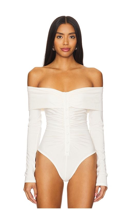 Lunar Bodysuit in Cream. - size L (also in M, S, XL, XS) - The Line by K - Modalova