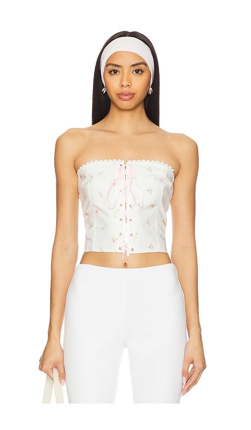 Franny Corset in White. - size L (also in M, S) - Tyler McGillivary - Modalova