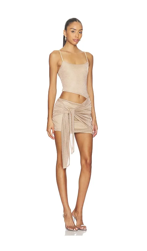 Azelma Dress 2.0 in Metallic Knit in Metallic . - size L (also in M, XL) - Tiger Mist - Modalova