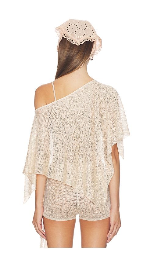 Fern Crochet Poncho in - Tiger Mist - Modalova