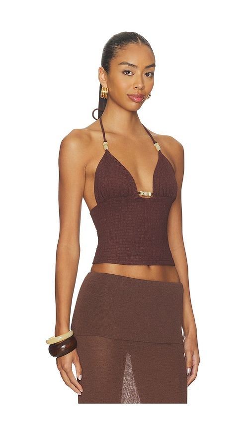 Zinnia Top in Chocolate. - size L (also in M, S, XL, XS, XXS) - Tiger Mist - Modalova