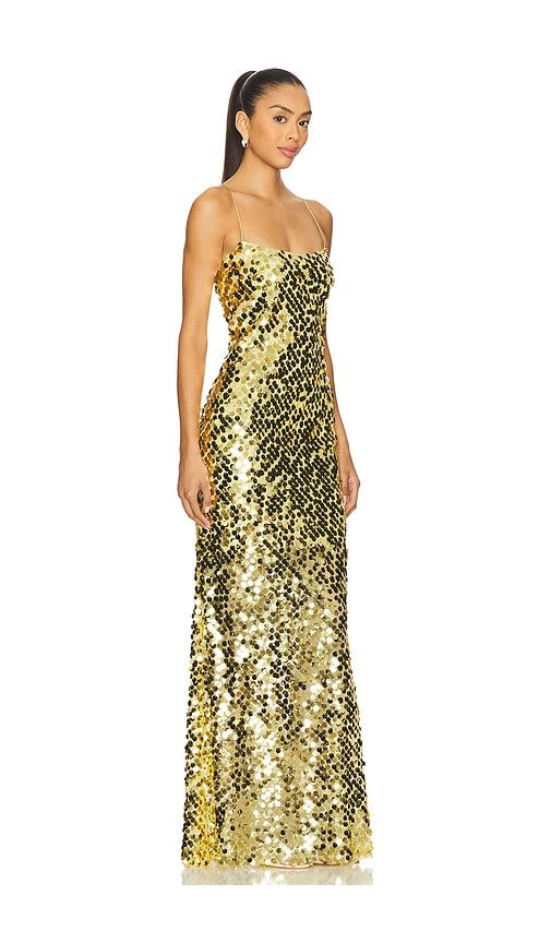 Paillette Cami Gown in Metallic Gold. - size 2 (also in 4, 8) - The Sei - Modalova