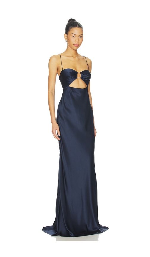 Cut Out Bias Gown in Navy. - size 2 (also in 6) - The Sei - Modalova