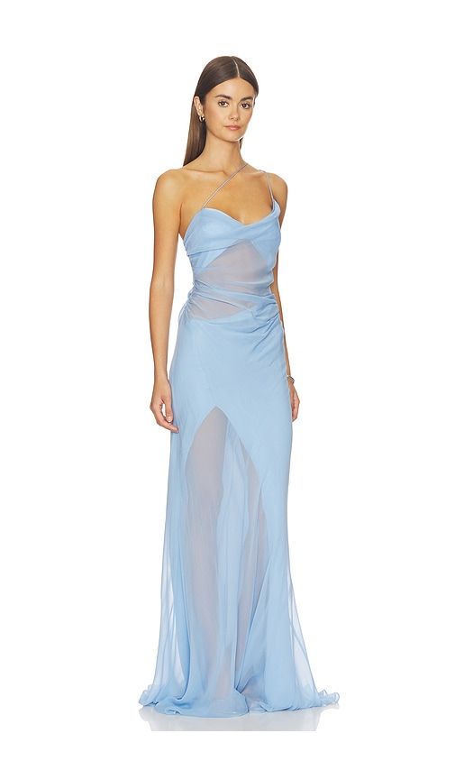 Strappy Diaphanous Gown in Blue. - size 2 (also in 6) - The Sei - Modalova