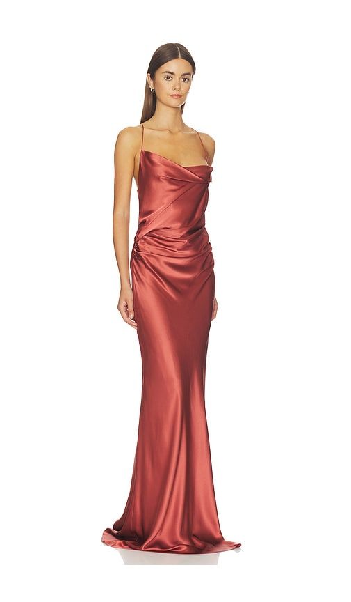 Cowl Bias Gown in Rose. - size 0 (also in 2, 4) - The Sei - Modalova
