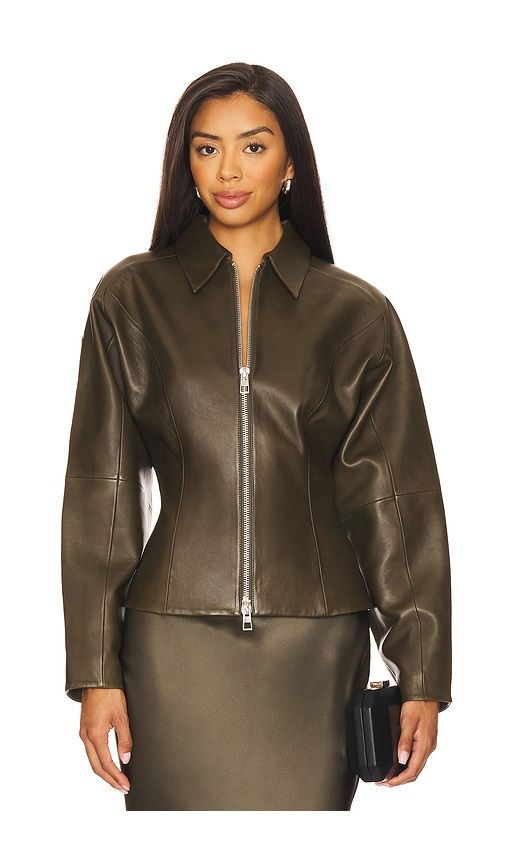 Fitted Leather Jacket in . - size 0 (also in 2, 4, 6, 8) - The Sei - Modalova