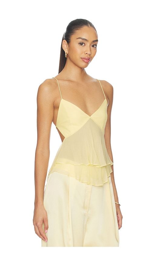 Cut Out Ruffle Cami in Yellow. - size 0 (also in 2, 4, 6, 8) - The Sei - Modalova