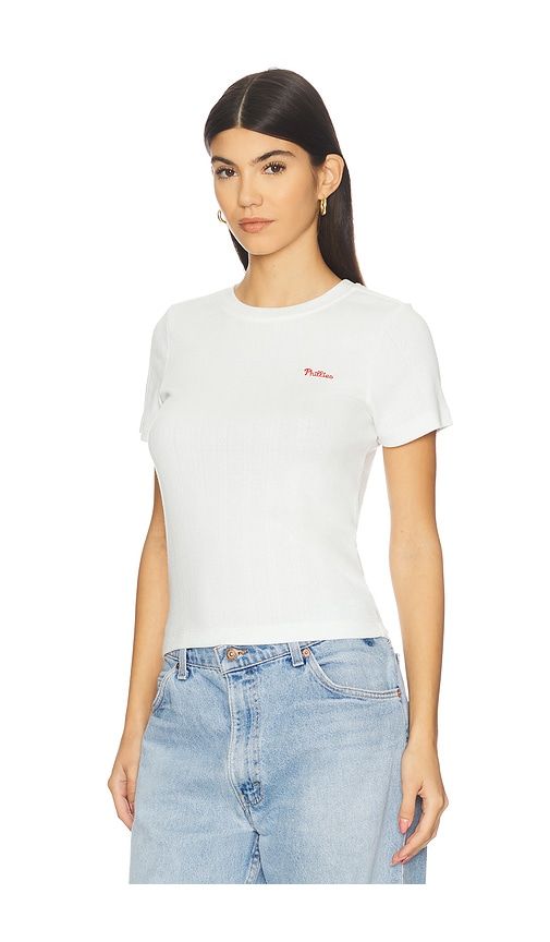 X REVOLVE Phillies Pointelle Baby Tee in . - size M (also in XS, XXS) - Terez - Modalova
