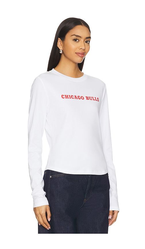 X REVOLVE Chicago Bulls Long Sleeve Baby Tee in . - size S (also in XS, XXS, M) - Terez - Modalova