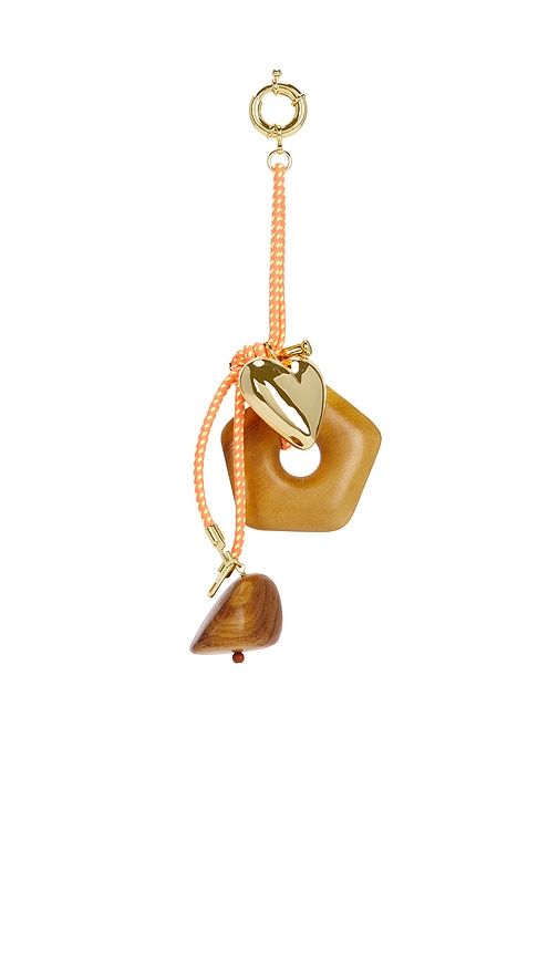 Wood & Gold Charms Rope Keychain in - Timeless Pearly - Modalova