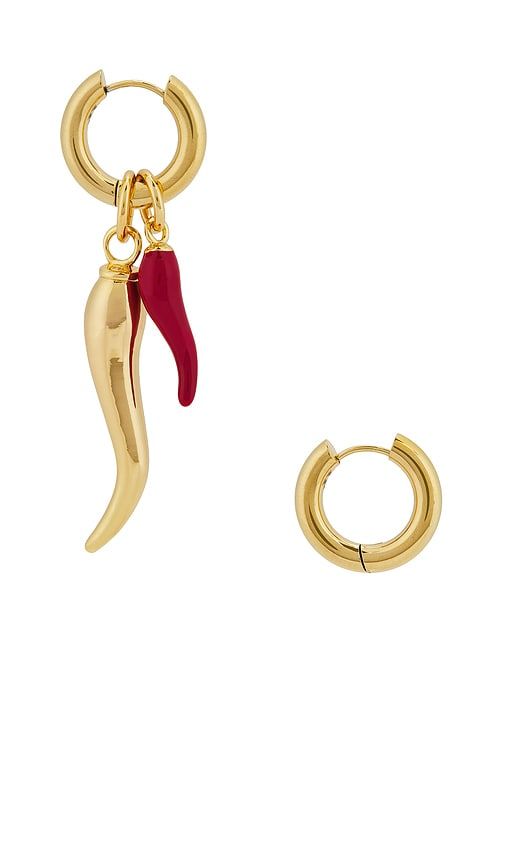 Double Chili Earrings in Metallic - Timeless Pearly - Modalova