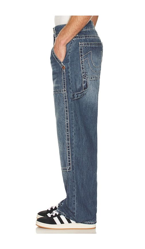 Vinny Ultra Baggy Carpenter Big T Denim Pant in Blue. - size 32 (also in 36) - True Religion - Modalova