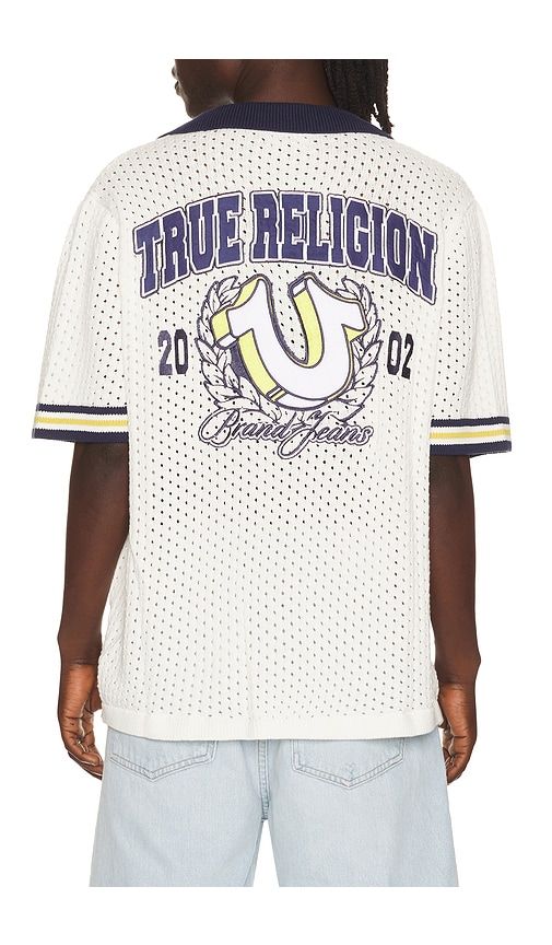 Horseshoe Crest Knit Shirt in White. - size L (also in M, XL/1X) - True Religion - Modalova