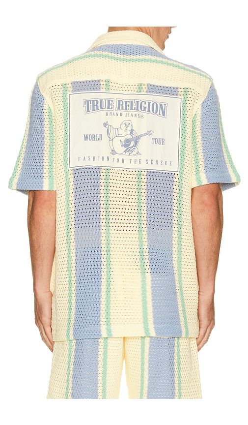 Short Sleeve Knit Stripe Shirt in Multi. - size L (also in M, S, XL/1X) - True Religion - Modalova