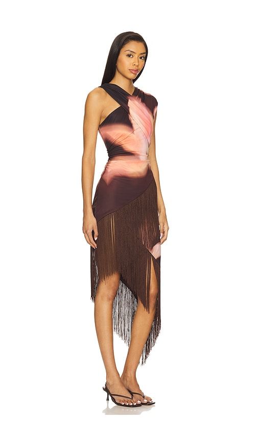 Veda Midi Dress in Brown. - size M (also in S) - The Wolf Gang - Modalova