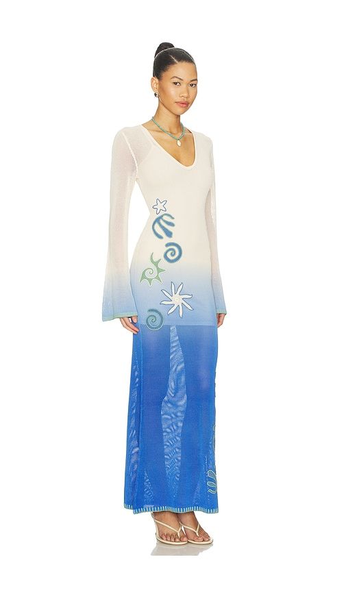 Malaga Maxi Dress in White,Blue. - size M (also in S, XL, XS) - The Wolf Gang - Modalova