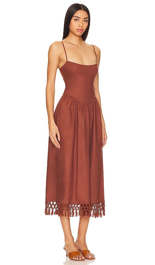 Lexi Midi Dress in Chocolate. - size L (also in XL) - Tularosa - Modalova