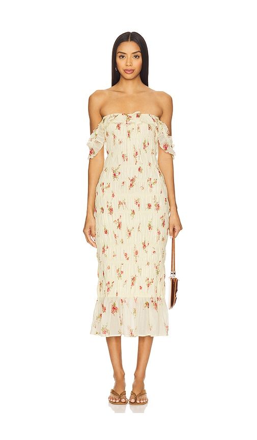 Esmie Midi Dress in Lemon. - size L (also in M, S, XL) - Tularosa - Modalova